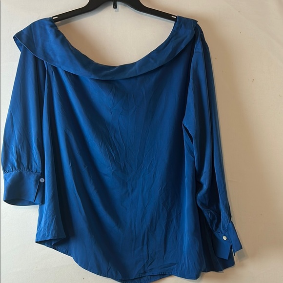 J. Jill Women’s Soft Luxe One-Shoulder Blouse Top Royal Blue Size XL NWT - Picture 7 of 11